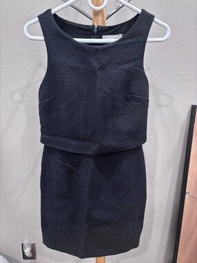 Banana Republic Black Textured Sheath Dress